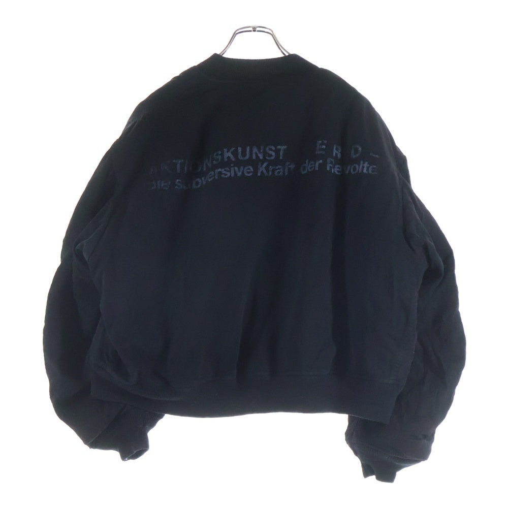 ENFANTS RICHES DEPRIMES(アンファンリッシュデプリメ) 24AW Aktionskunst Bomber Jacket アートプリントデザインボンバージャケット ブラック