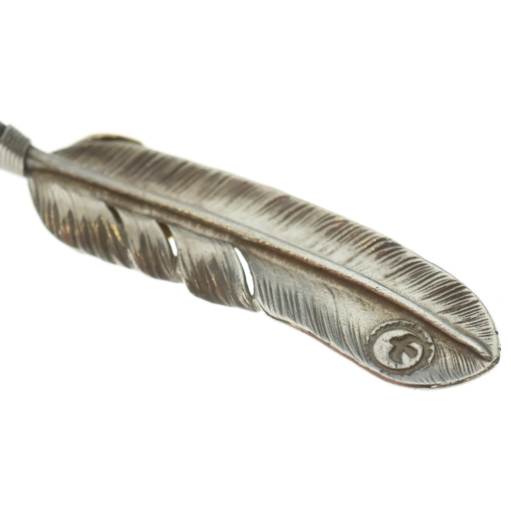 goro's(ゴローズ) 【現行】上金特大フェザー 左向き ネックレストップ シルバー/ゴールド BGA004