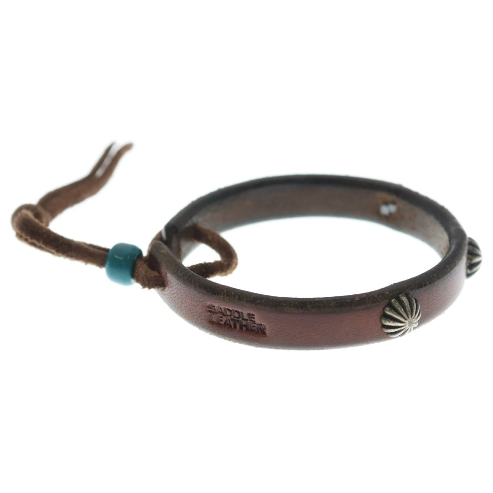 goro's(ゴローズ) アポロコンチョ付きレザーブレスレット シルバーブラウン