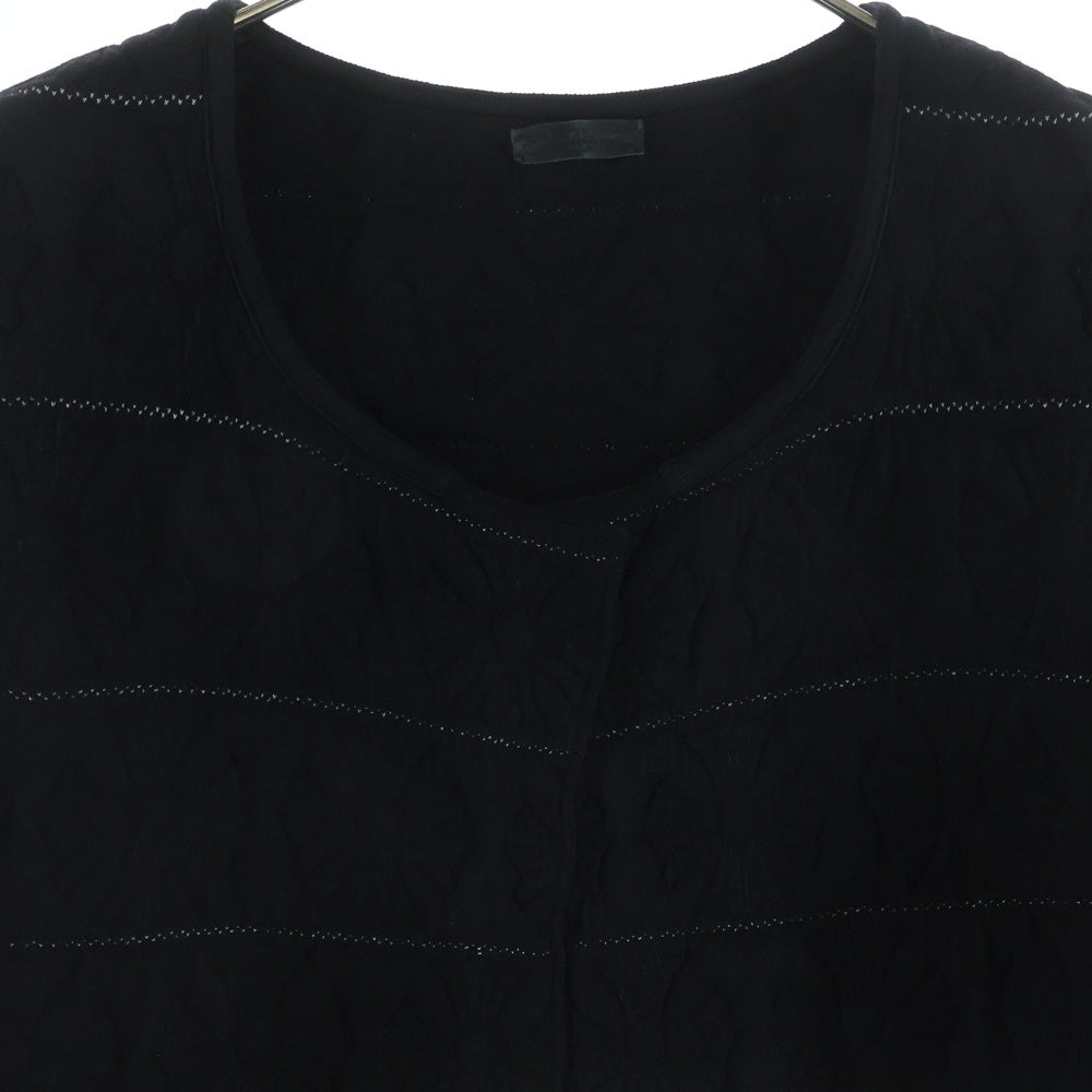 CHROME HEARTS(クロムハーツ) CHプラス総柄バイカラーニットコート ガウン レディース ブラック/ホワイト