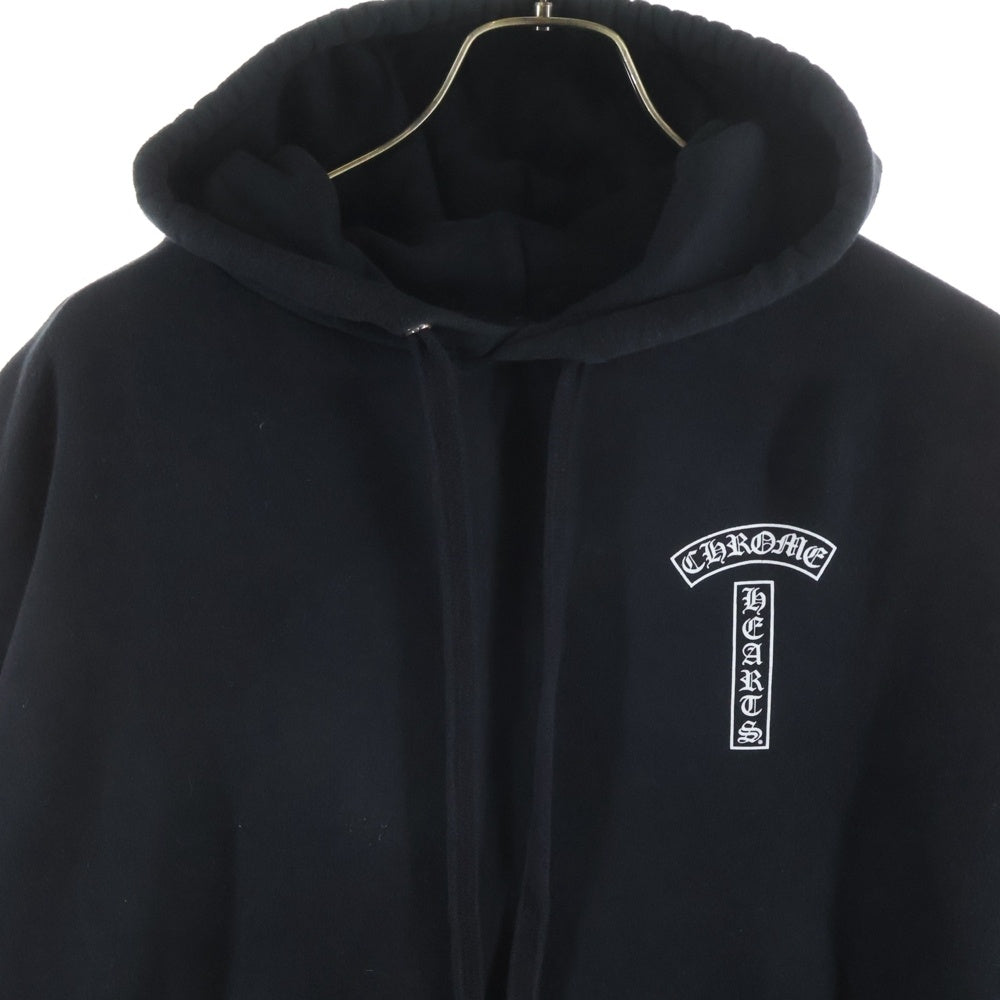 CHROME HEARTS(クロムハーツ) PULLOVER HOODIE ARCH アーチロゴTバープリントプルオーバースウェットパーカー ブラック