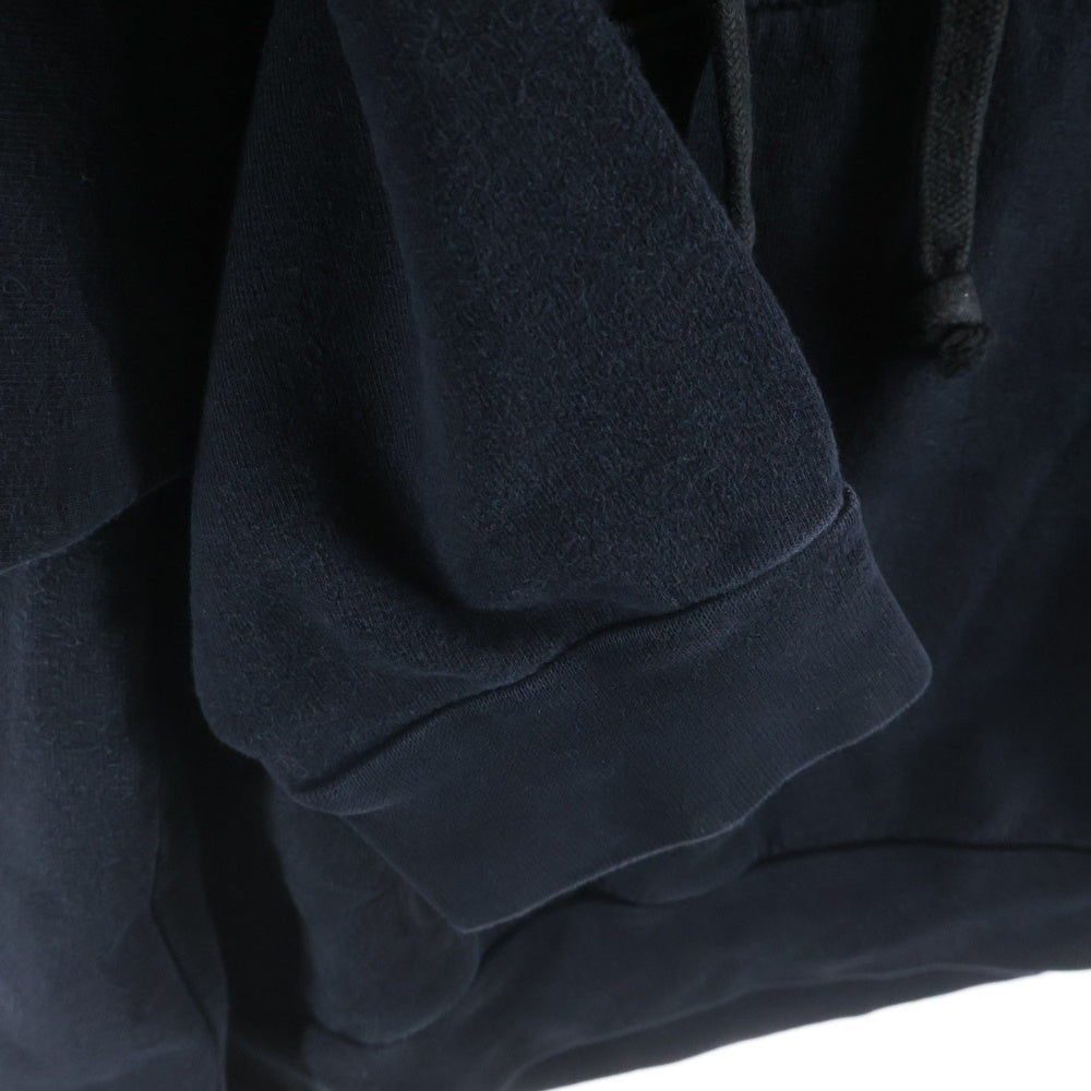 CHROME HEARTS(クロムハーツ) SWTSHRT PLVR 袖フローラルバックホースシュープリントプルオーバーパーカー フーディー ブラック