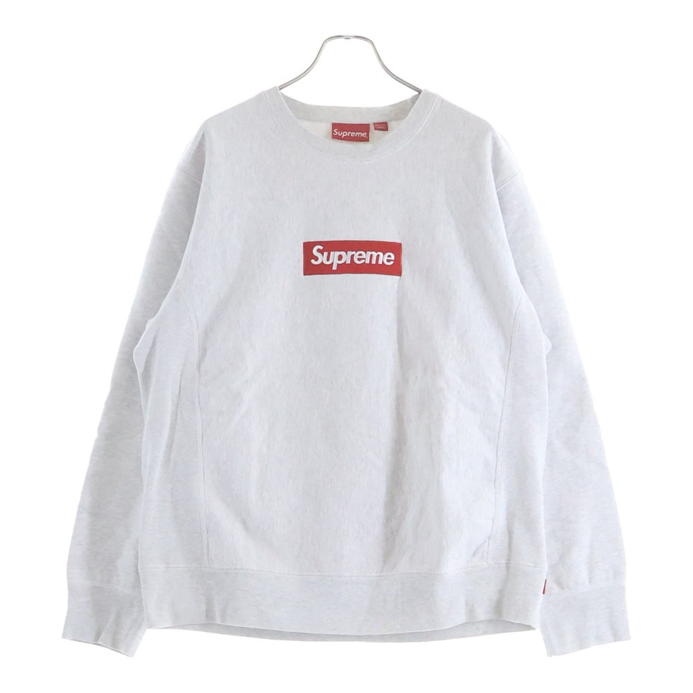 SUPREME(シュプリーム) 18AW Box Logo Crewneck Sweatshirt ボックスロゴクルーネック長袖スウェットトレーナー グレー