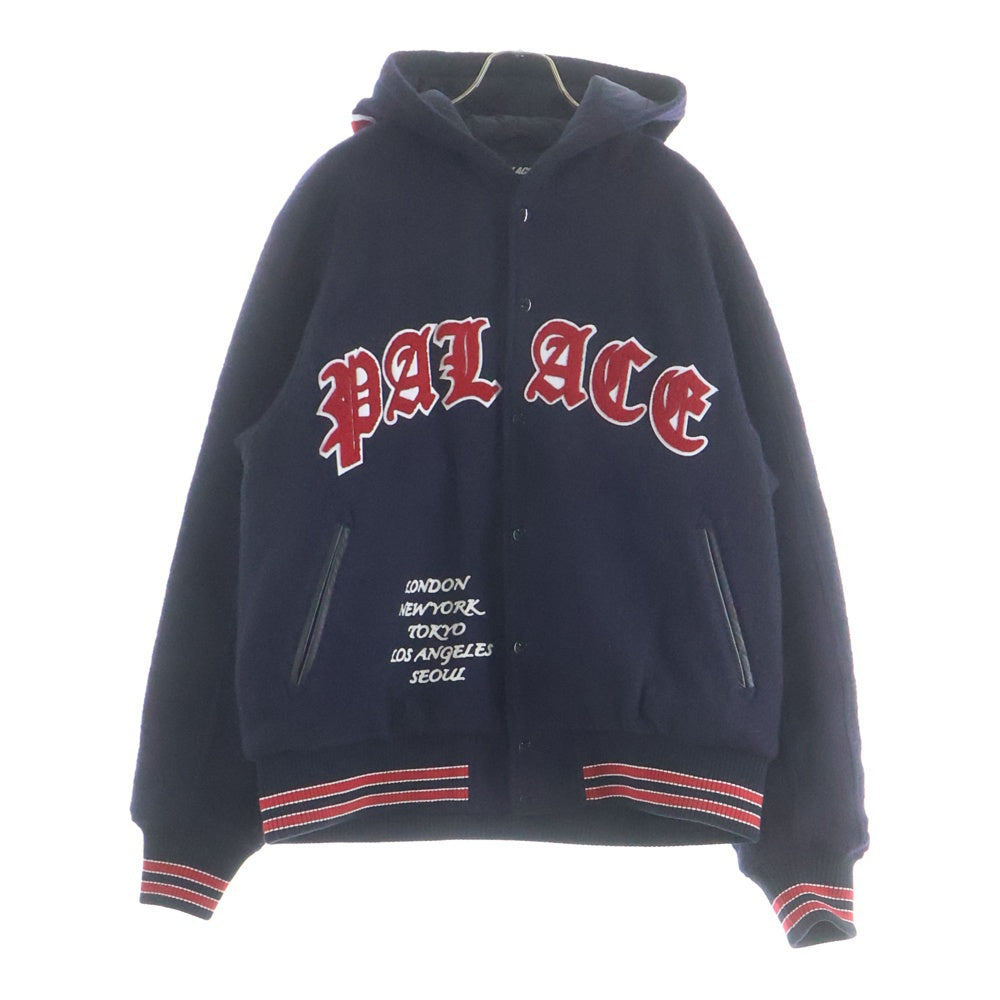 Palace Skateboards(パレススケートボーズ) 24AW Hooded Varsity Jacket フーデッドバーシティジャケット ネイビー