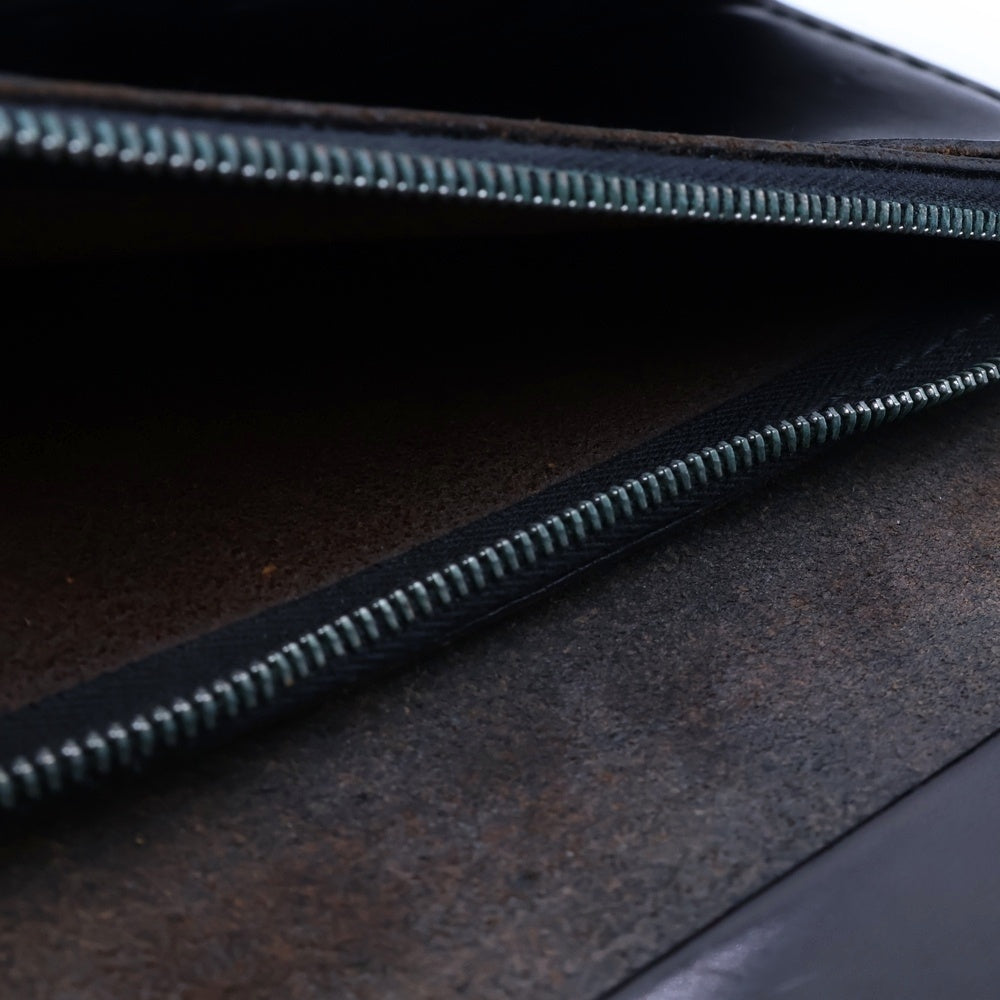 goro's(ゴローズ) K18 フラワーコンチョ付き 3つ折り財布 レザーロングウォレット ブラック