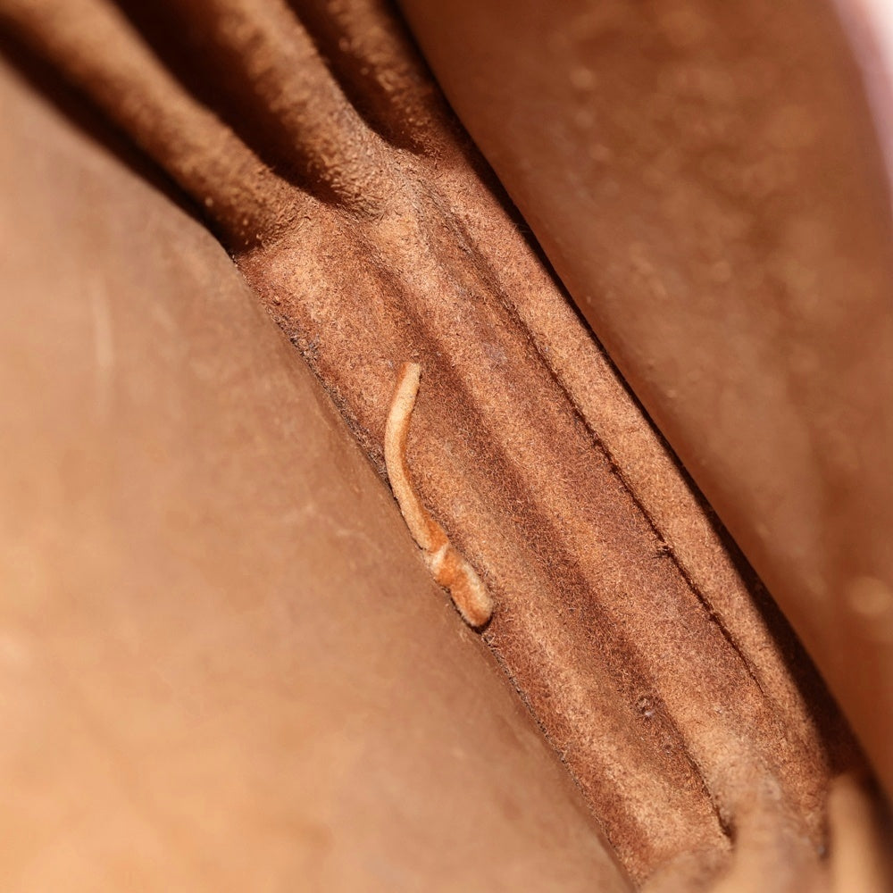 goro's(ゴローズ) メタル付き特大フラワーコンチョ 金縄ターコイズコンチョ付き 長角シングルメディスンバッグ ブラウン