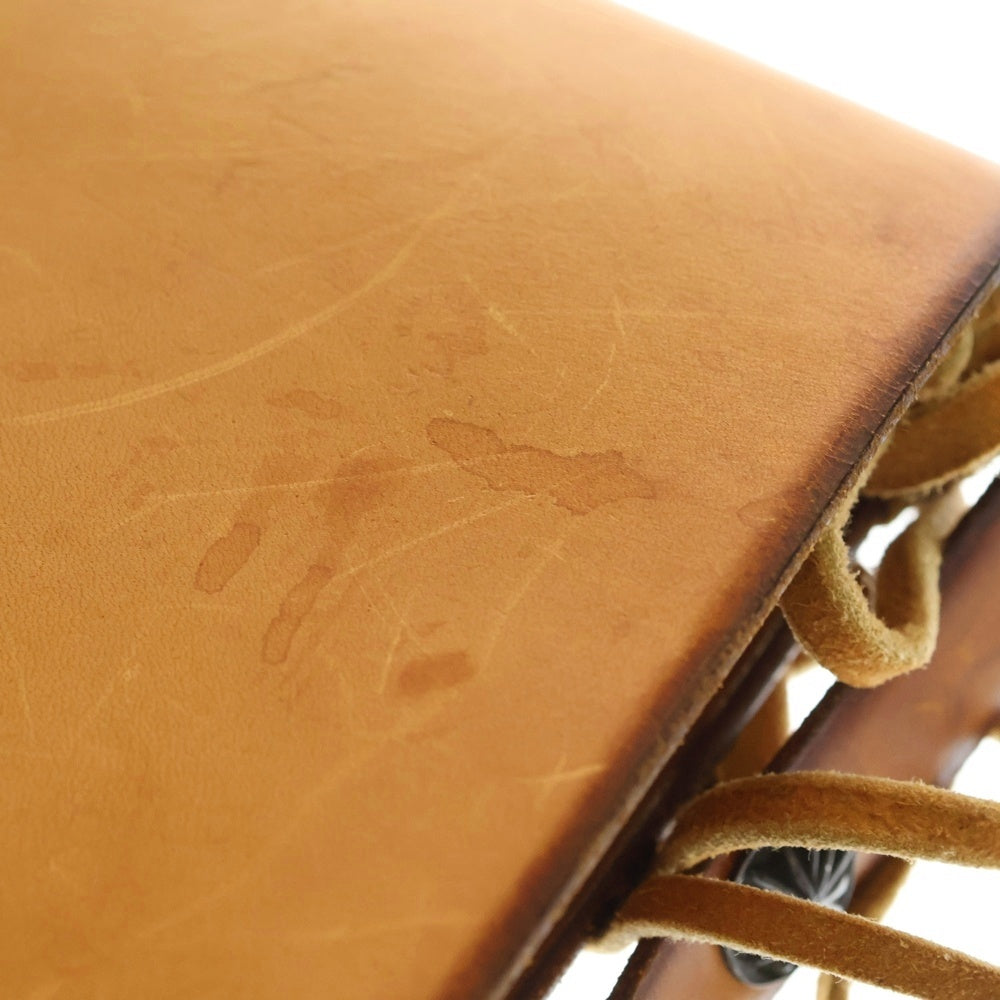 goro's(ゴローズ) メタル付き特大フラワーコンチョ 金縄ターコイズコンチョ付き 長角シングルメディスンバッグ ブラウン