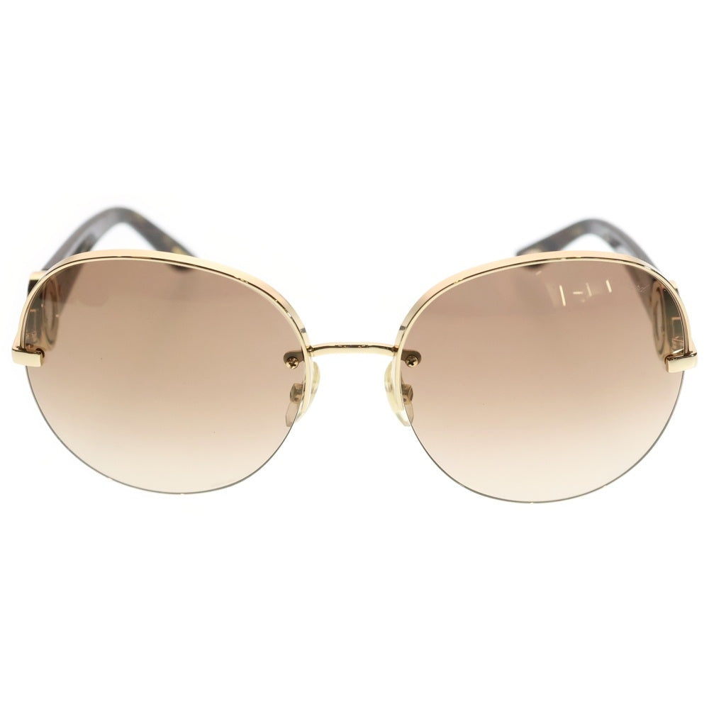 CHOPARD(ショパール) オーバルビジューフレームサングラス アイウェア SCHB67S ブラウン/ゴールド レディース