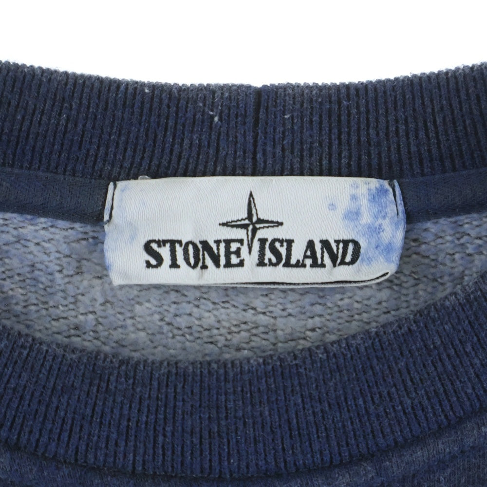 STONE ISLAND(ストーンアイランド) DUST COLOUR 製品染めワッペンスウェットトレーナー 731562290 ネイビー