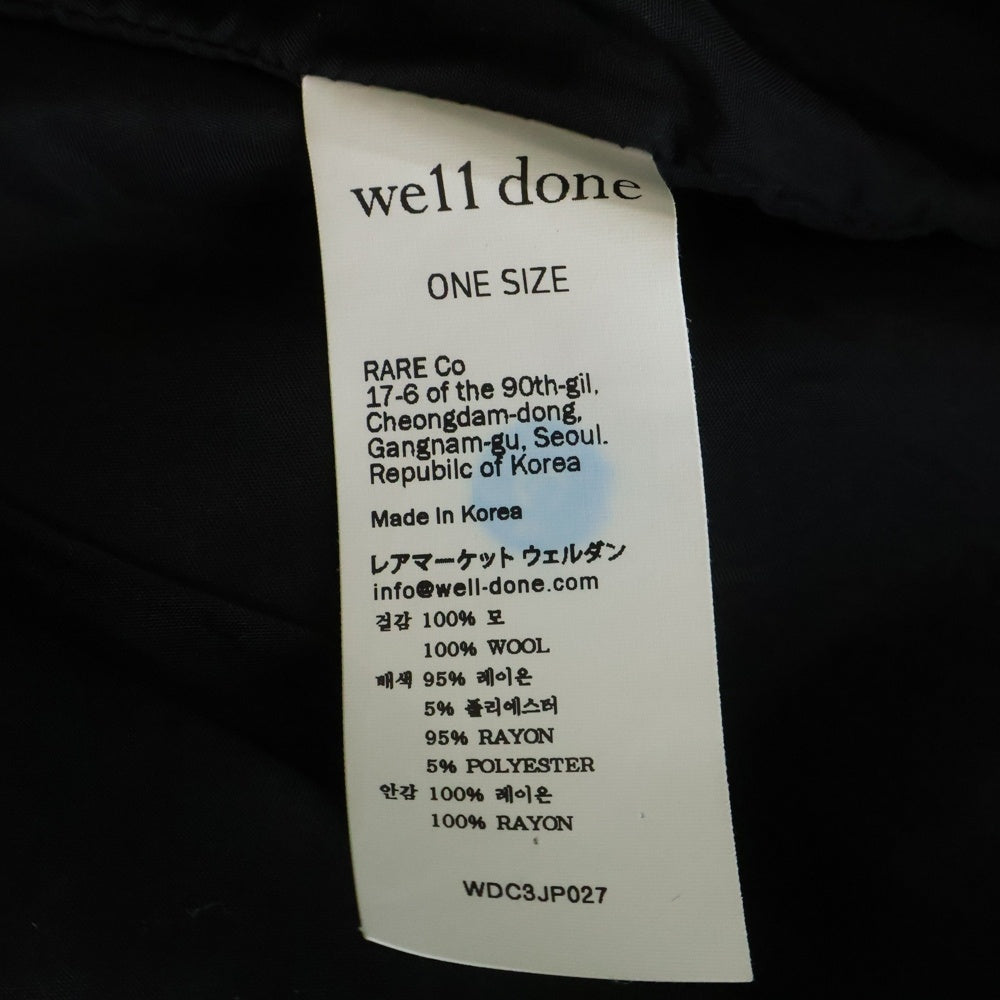 we11done(ウェルダン) 23AW CHECK ANORAK WOOL SHIRT チェックアノラックウールシャツジャケット WDC3JP027 ブルー/レッド