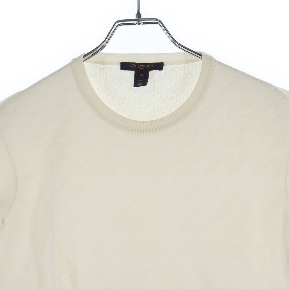 LOUIS VUITTON(ルイヴィトン) モノグラムエンボスドロゴ半袖カットソー Tシャツ ホワイト レディース