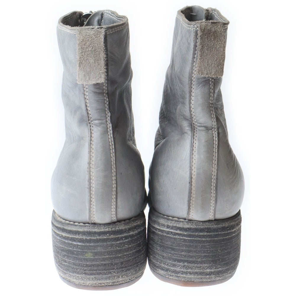 GUIDI(グイディ) PL1 フロントジップヴィンテージヒールブーツ グレー レディース