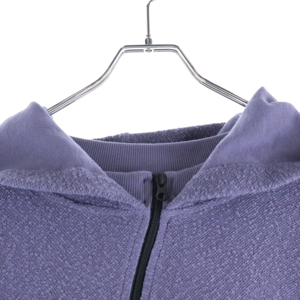 FFFPOSTALSERVICE(トリプルエフポスタルサービス) 25AW ROUND HEM CURVED ZIP-UP HOODIE ラウンドヘム カーブジップアップフーディーパーカー パープル
