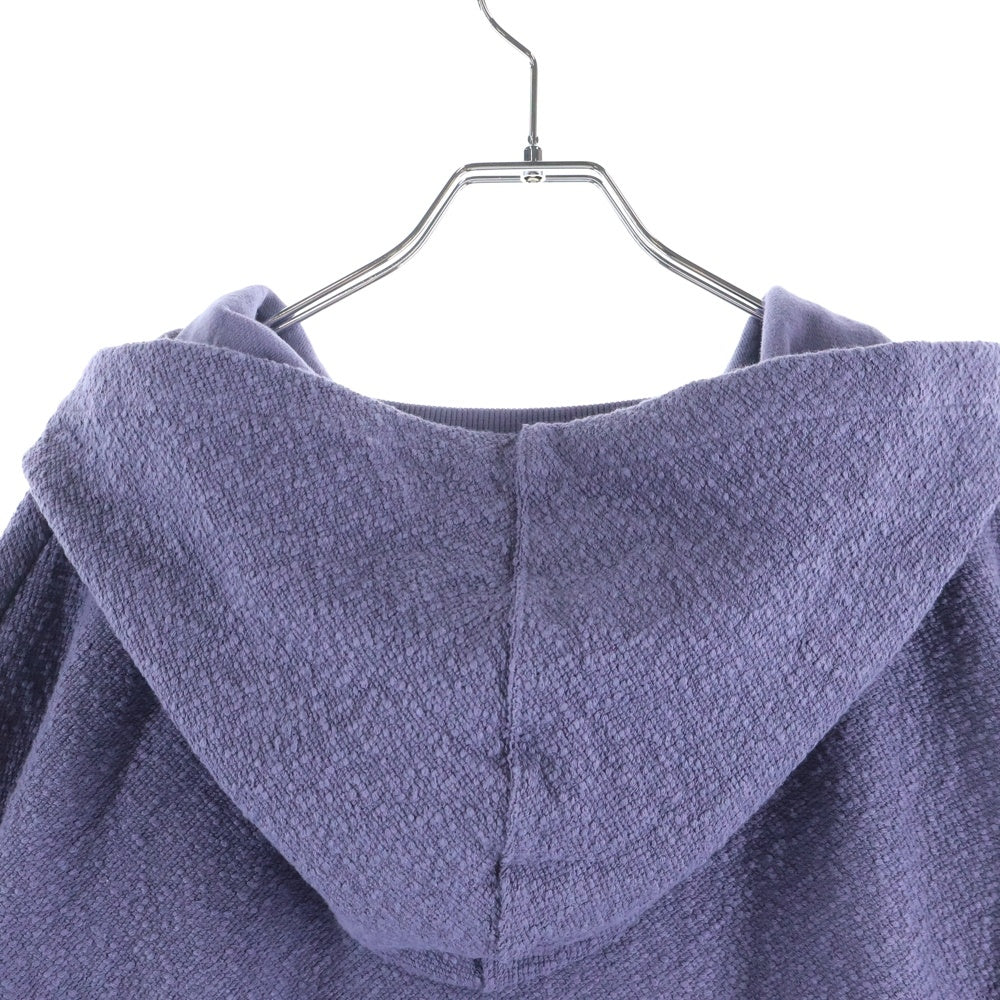 FFFPOSTALSERVICE(トリプルエフポスタルサービス) 25AW ROUND HEM CURVED ZIP-UP HOODIE ラウンドヘム カーブジップアップフーディーパーカー パープル