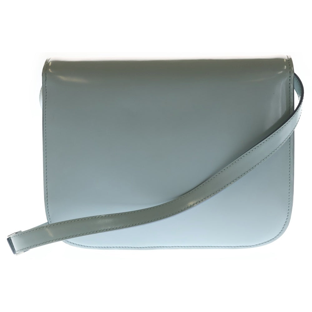 CELINE(セリーヌ) CLASSIC BOX クラシックボックス ミディアム シルバー金具レザーショルダーバッグ ライトブルー レディース