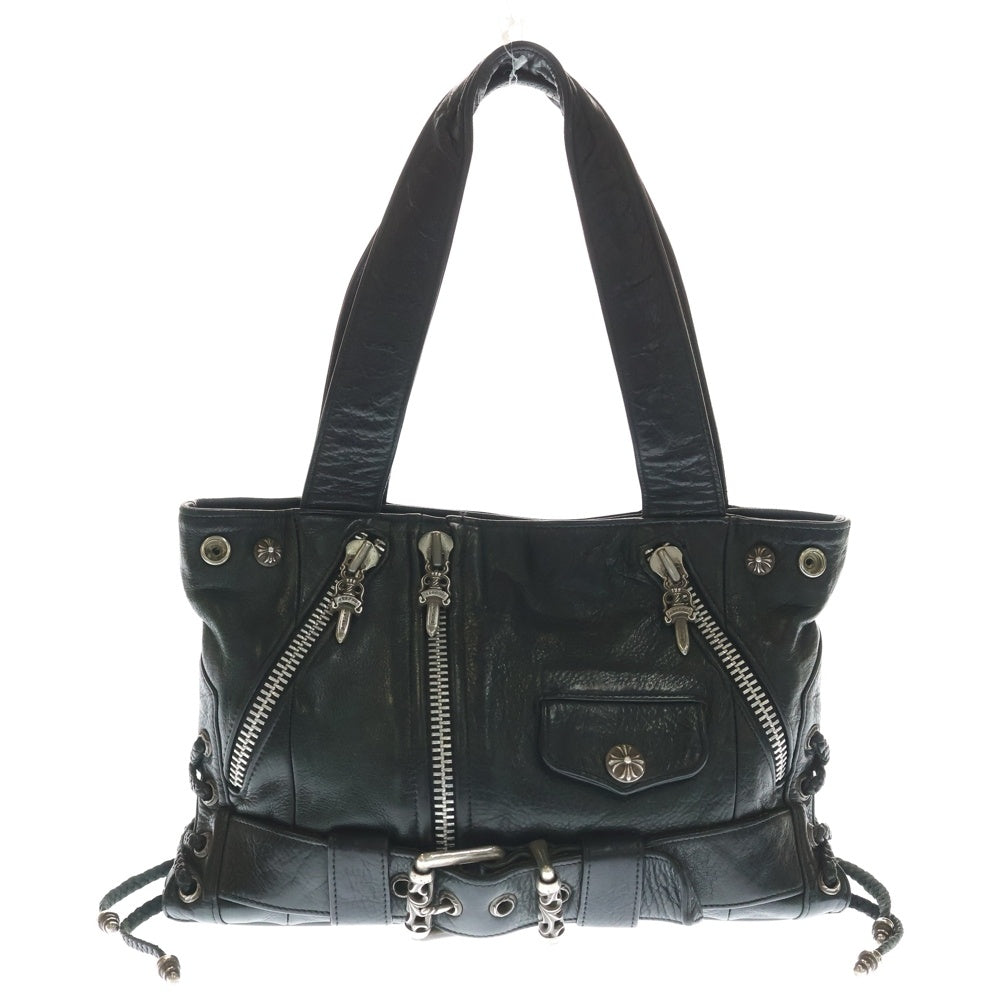 CHROME HEARTS(クロムハーツ) JJ DEAN SMALL JJディーン スモール レザーライダースハンドバッグ ブラック