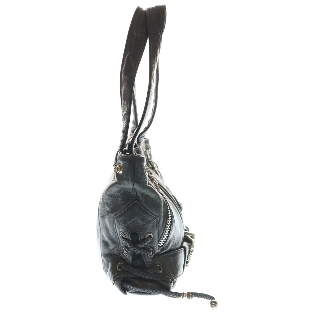 CHROME HEARTS(クロムハーツ) JJ DEAN SMALL JJディーン スモール レザーライダースハンドバッグ ブラック