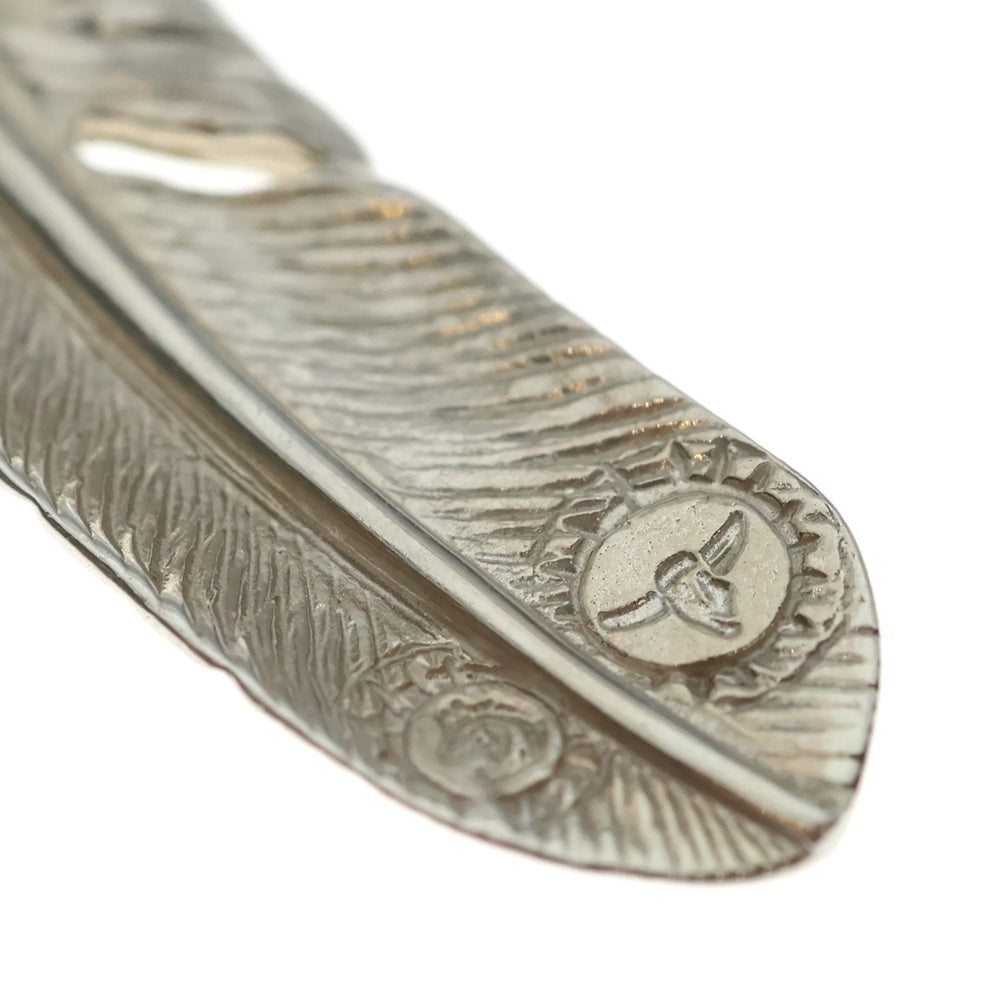 TADY & KING(タディアンドキング) 特大SVフェザーK18イーグルメタル付き ペンダントトップ 左向き シルバー