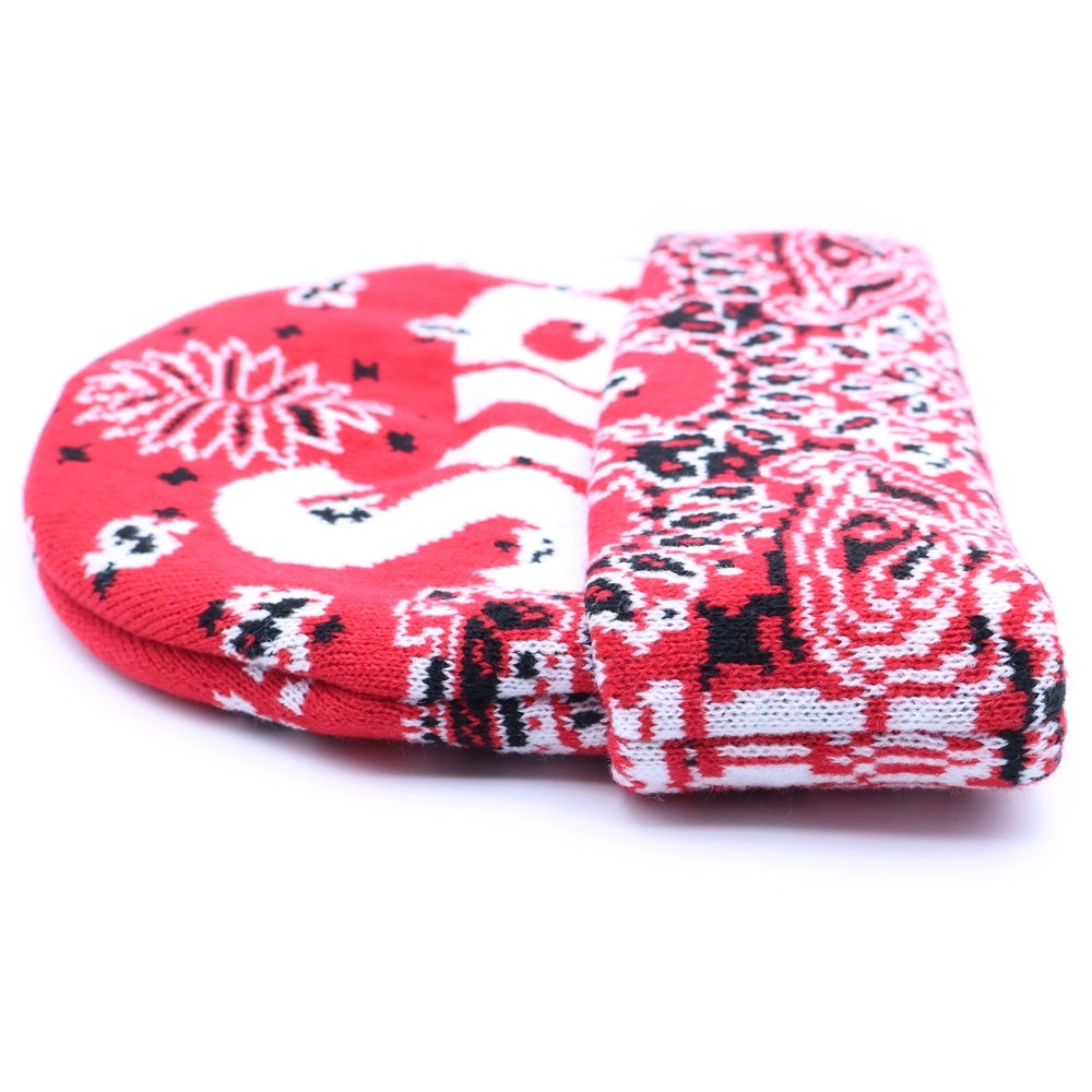 SUPREME(シュプリーム) 24AW Bandana Big Logo Beanie バンダナビッグボックスロゴ ニット帽 レッド