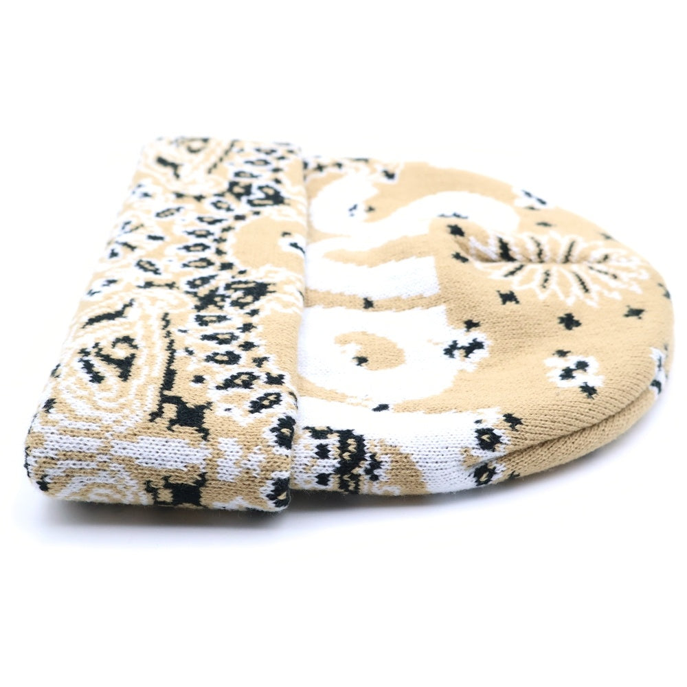 SUPREME(シュプリーム) 24AW Bandana Big Logo Beanie バンダナビッグボックスロゴ ニット帽 ベージュ