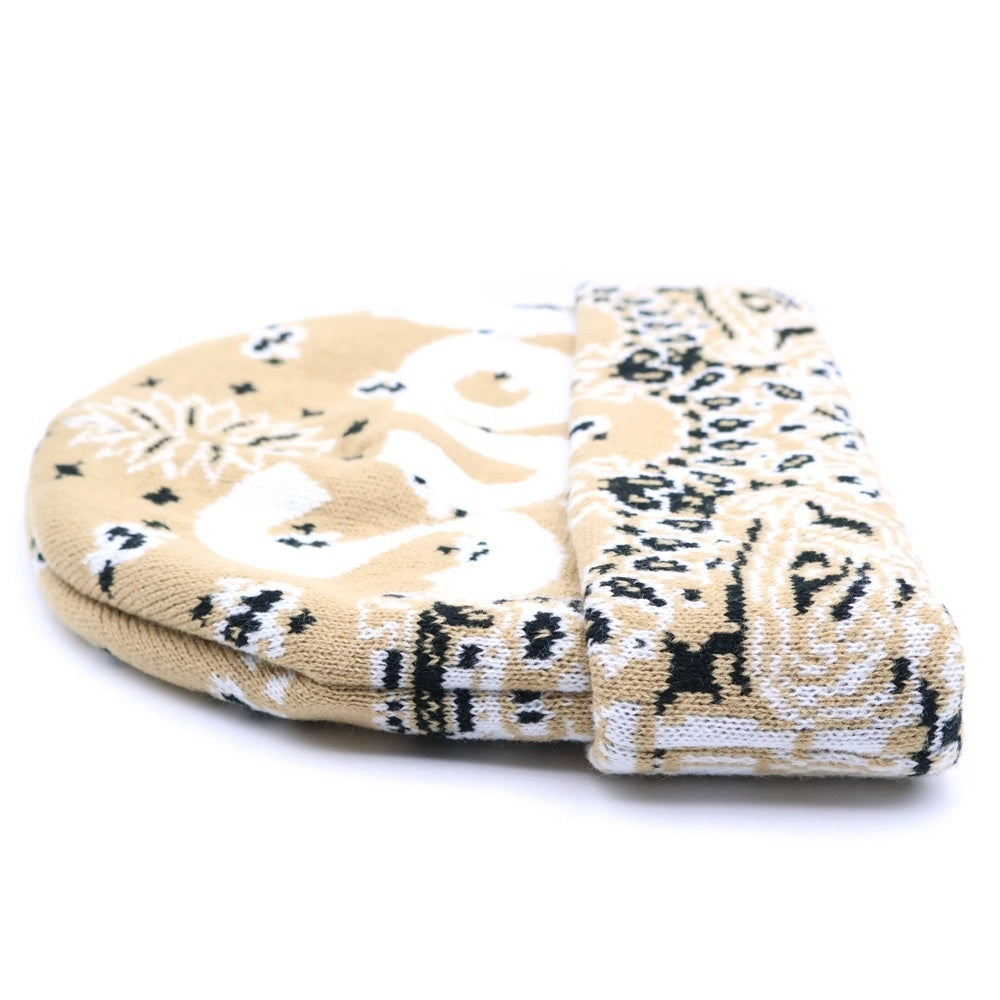 SUPREME(シュプリーム) 24AW Bandana Big Logo Beanie バンダナビッグボックスロゴ ニット帽 ベージュ