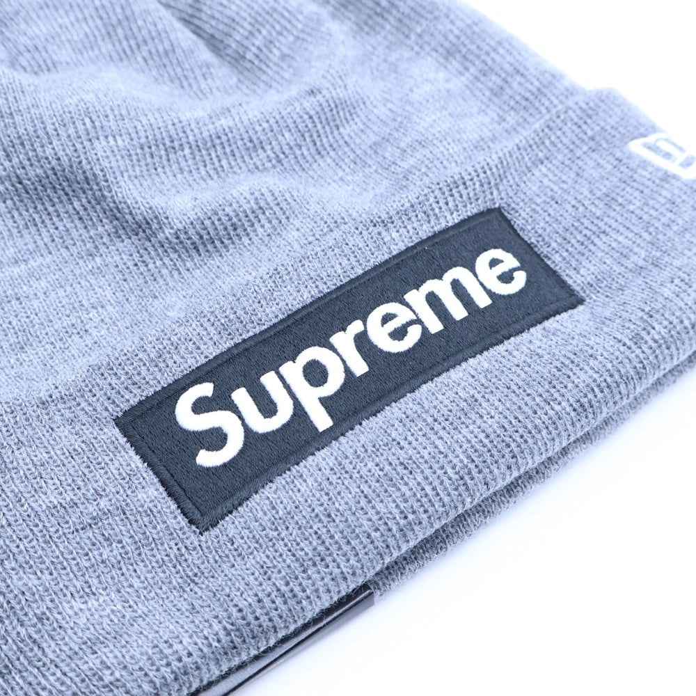 SUPREME(シュプリーム) 24AW ×New Era Box Logo Beanie ニューエラ ボックスロゴ ビーニー ニット帽 帽子 グレー