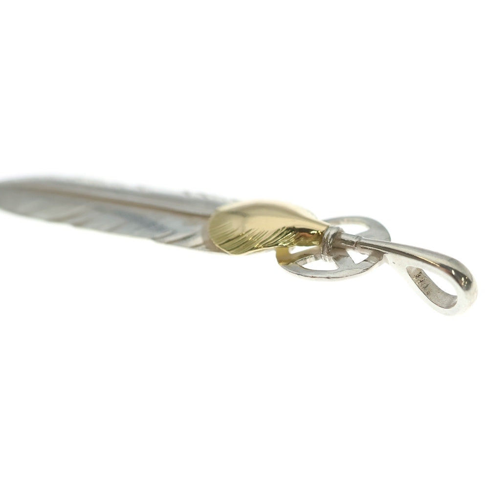 goro's(ゴローズ) (新品)ハートホイールフェザー大 ペンダントトップ シルバー/ゴールド BGA049