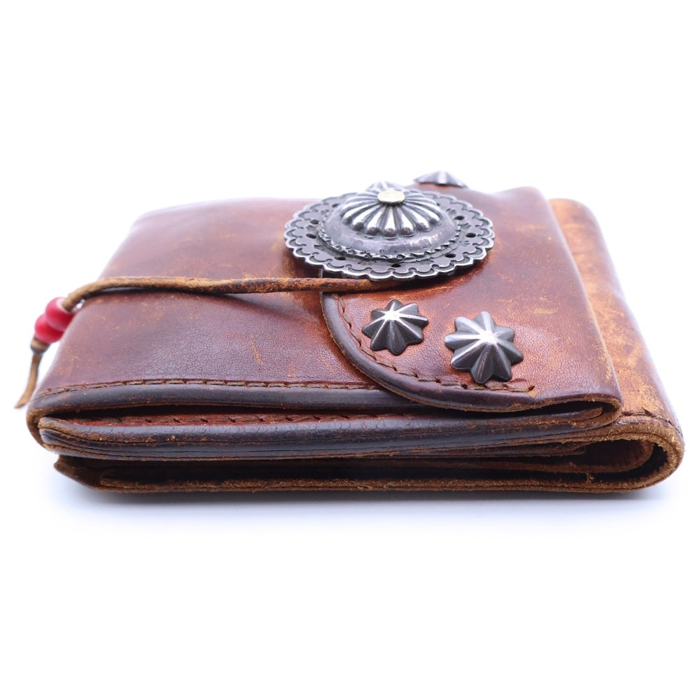 goro's(ゴローズ) K18付きフラワーコンチョ大 カスタム財布 シルバーゴールド