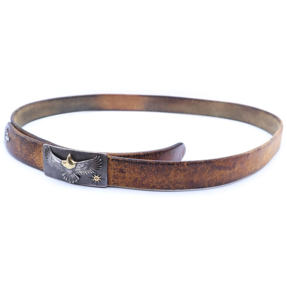 goro's(ゴローズ) 固定式小イーグルバックルベルト シルバーゴールド