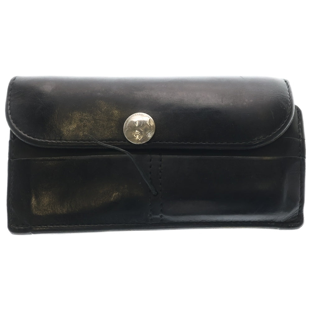 goro's(ゴローズ) コンチョ付き二つ折り長財布 ブラック