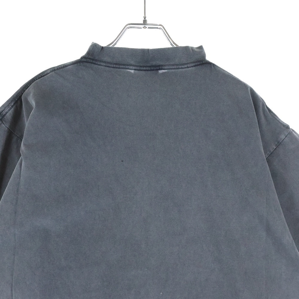 BALENCIAGA(バレンシアガ) 25SS Tbilisi Oversized T-Shirt ユーズド加工オーバーサイズプリント半袖Tシャツ T-Shirt 811688 TRVQ7 グレー