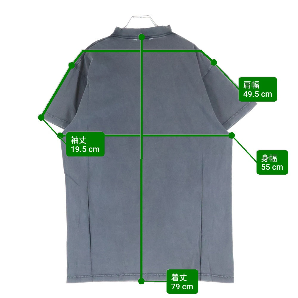BALENCIAGA(バレンシアガ) 25SS Tbilisi Oversized T-Shirt ユーズド加工オーバーサイズプリント半袖Tシャツ T-Shirt 811688 TRVQ7 グレー
