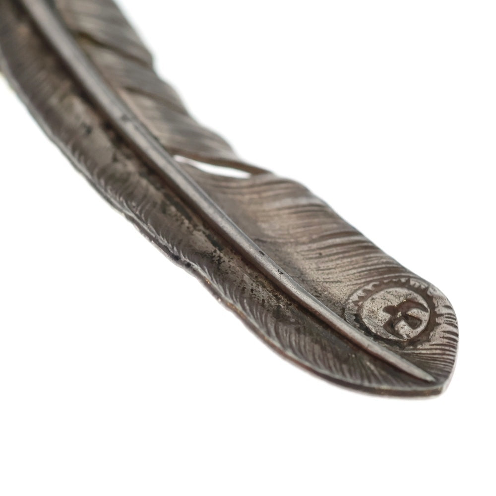 goro's(ゴローズ) 【現行】上金金縄ターコイズ特大フェザー 右向き ペンダントトップ シルバー/ゴールド BGA013