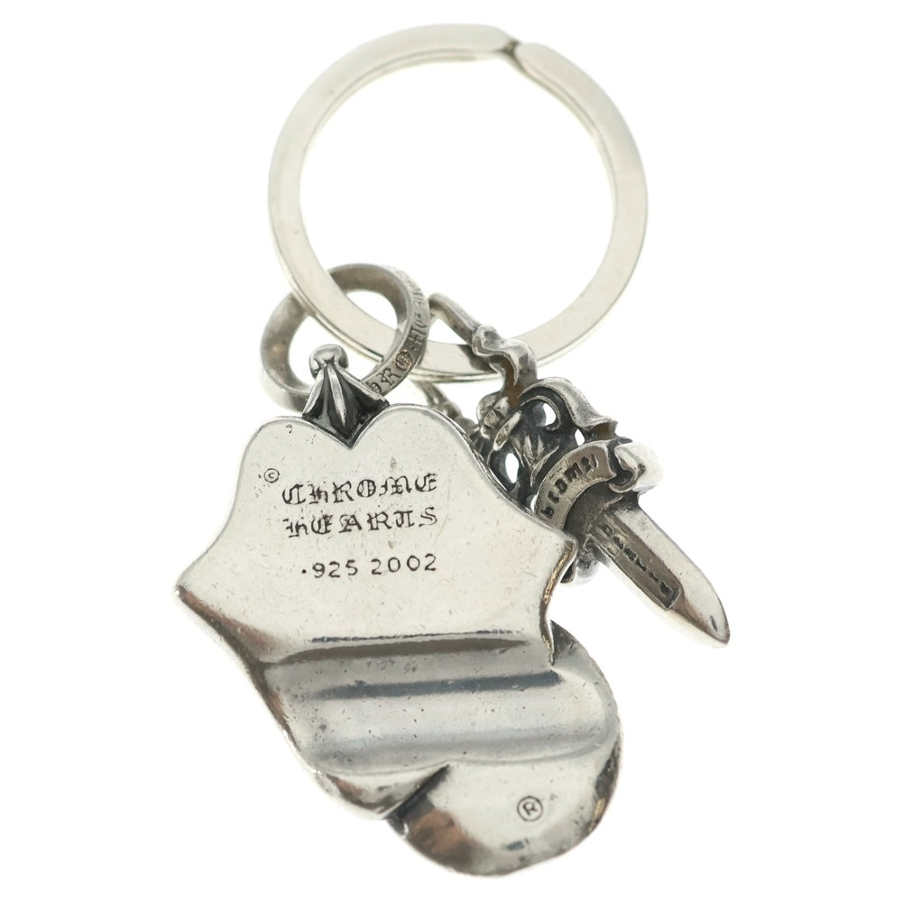 CHROME HEARTS(クロムハーツ) RT&No5 SPLIT RING W/ #5 DAGGER KEYCHEAIN リップアンドタン スプリット #5ダガー シルバーキーリング