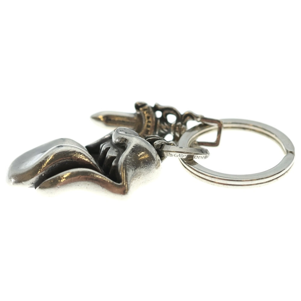 CHROME HEARTS(クロムハーツ) RT&No5 SPLIT RING W/ #5 DAGGER KEYCHEAIN リップアンドタン スプリット #5ダガー シルバーキーリング