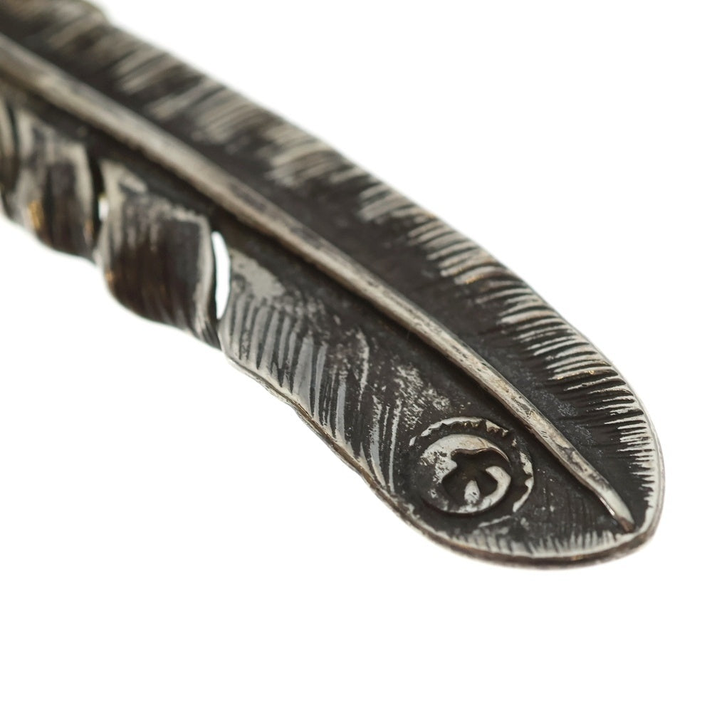 goro's(ゴローズ) 【現行】上金特大フェザー 左向き ネックレストップ シルバー/ゴールド BGA004