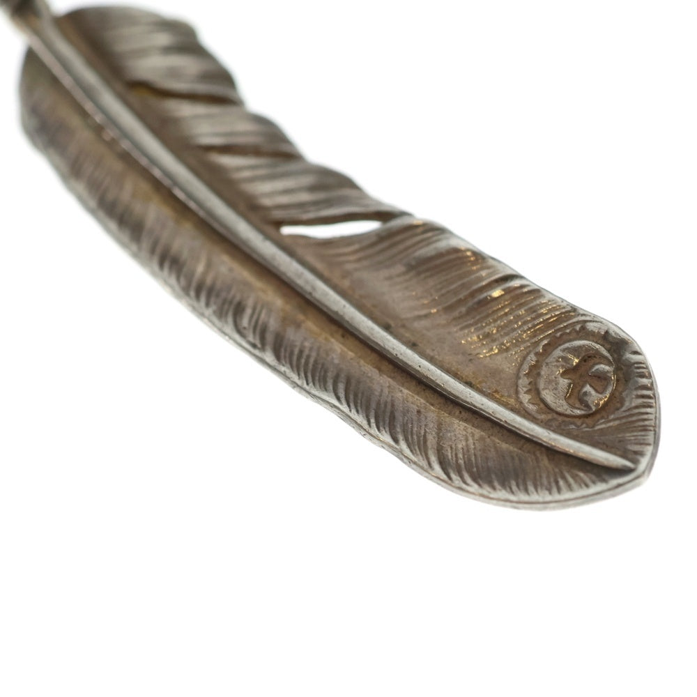 goro's(ゴローズ) 【現行】上金金縄ターコイズ特大フェザー 右向き ペンダントトップ シルバー/ゴールド BGA013