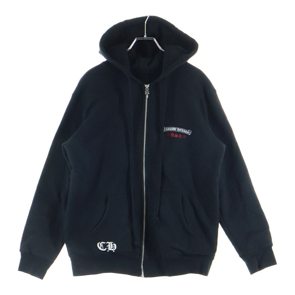 CHROME HEARTS(クロムハーツ) SWTSHRT HD ZIP AMERICAN FLAG バック