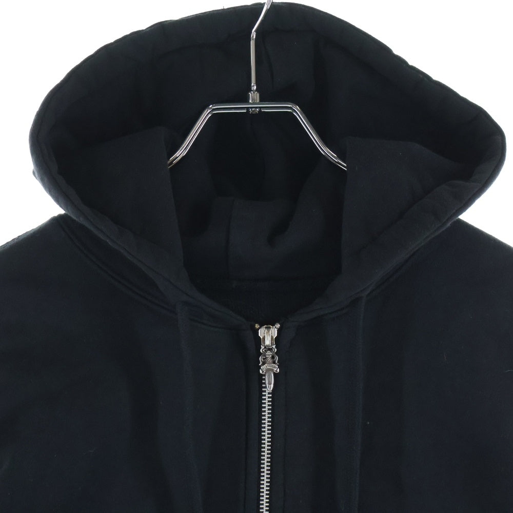 CHROME HEARTS クロムハーツ SWTSHRT HD ZIP AMERICAN FLAG バックアメリカンフラッグ 裏地サーマルジップアップパーカー ブラック CHROME HEARTS(クロムハーツ) SWTSHRT HD ZIP AMERICAN FLAG バック