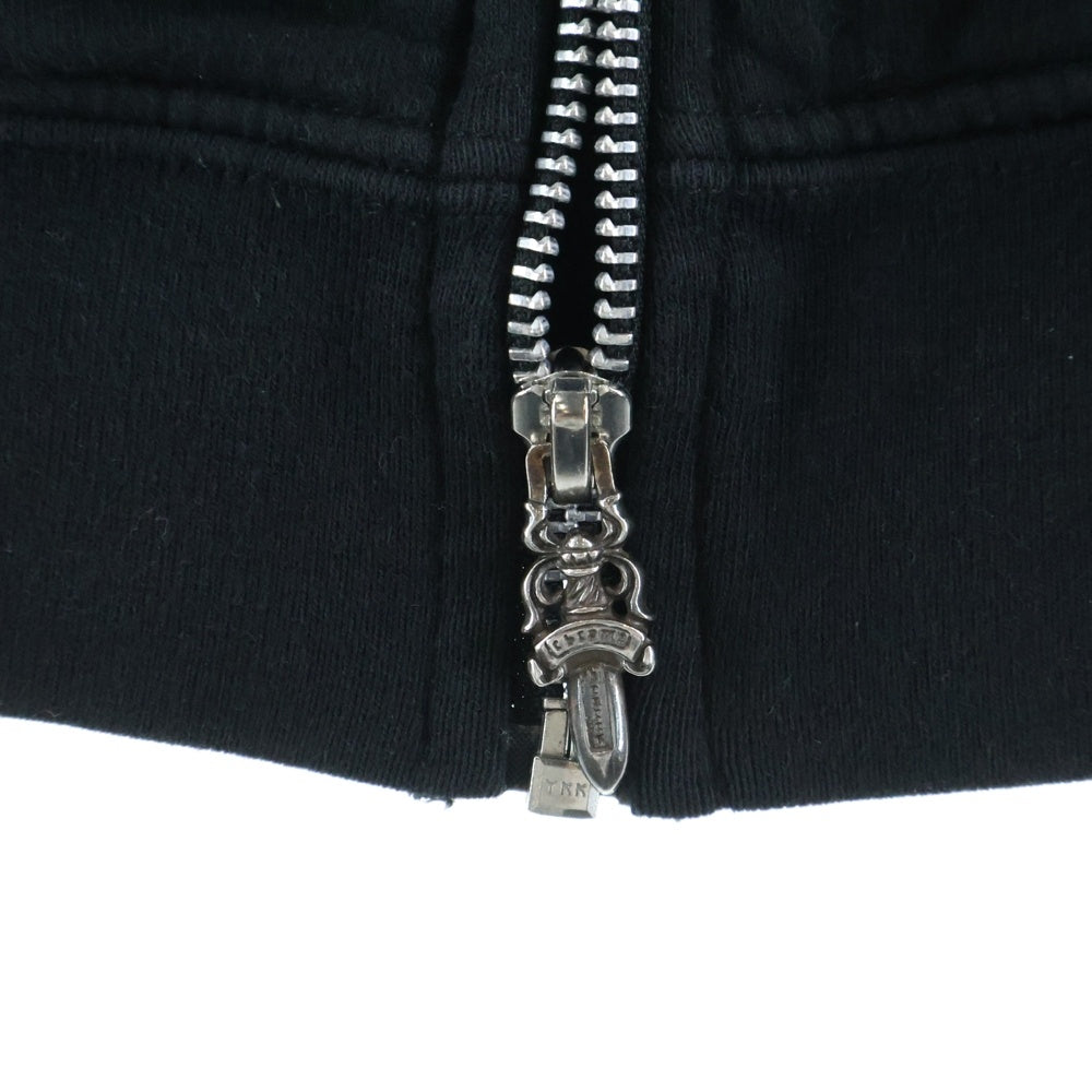 CHROME HEARTS クロムハーツ SWTSHRT HD ZIP AMERICAN FLAG バックアメリカンフラッグ 裏地サーマルジップアップパーカー ブラック CHROME HEARTS(クロムハーツ) SWTSHRT HD ZIP AMERICAN FLAG バック