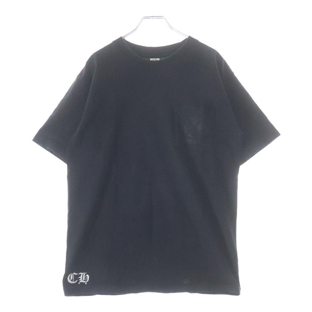 CHROME HEARTS(クロムハーツ) OLD MADE IN HOLLYWOOD CHプラスロゴ ポケット半袖Tシャツ ブラック