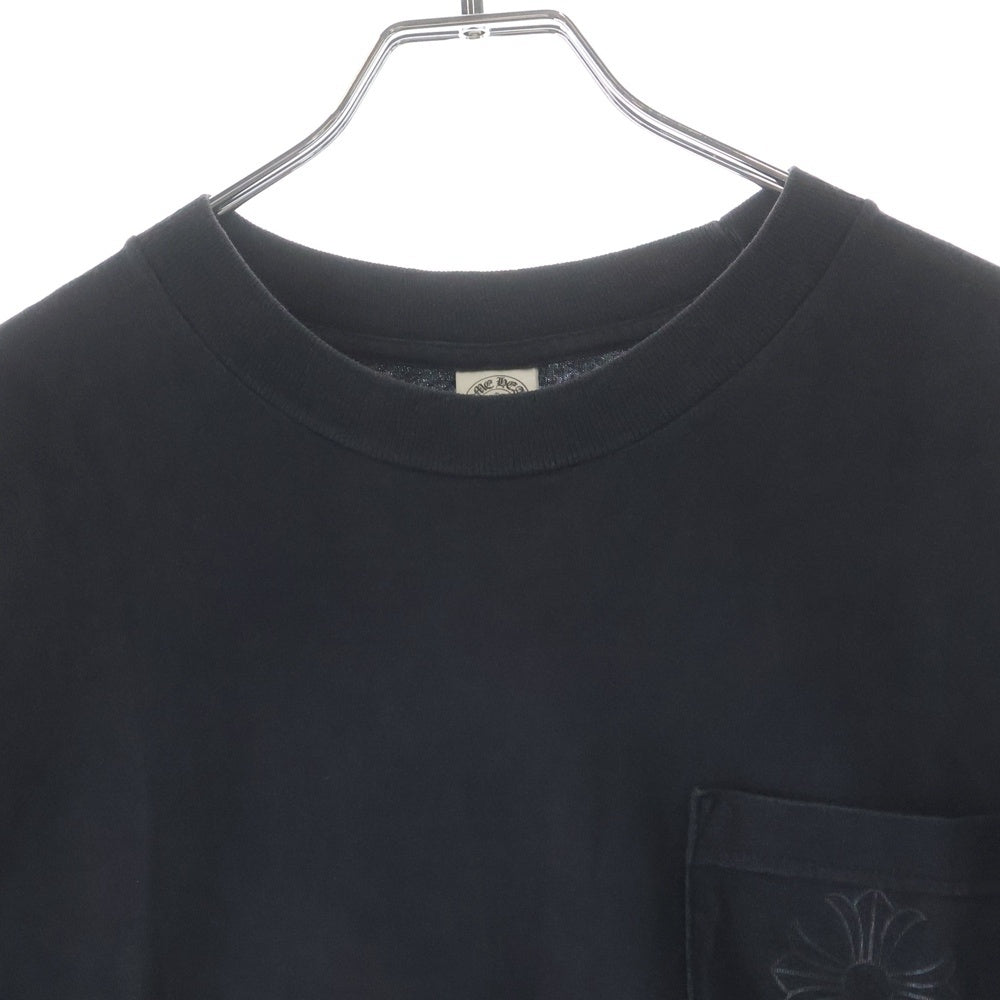 CHROME HEARTS(クロムハーツ) OLD MADE IN HOLLYWOOD CHプラスロゴ ポケット半袖Tシャツ ブラック