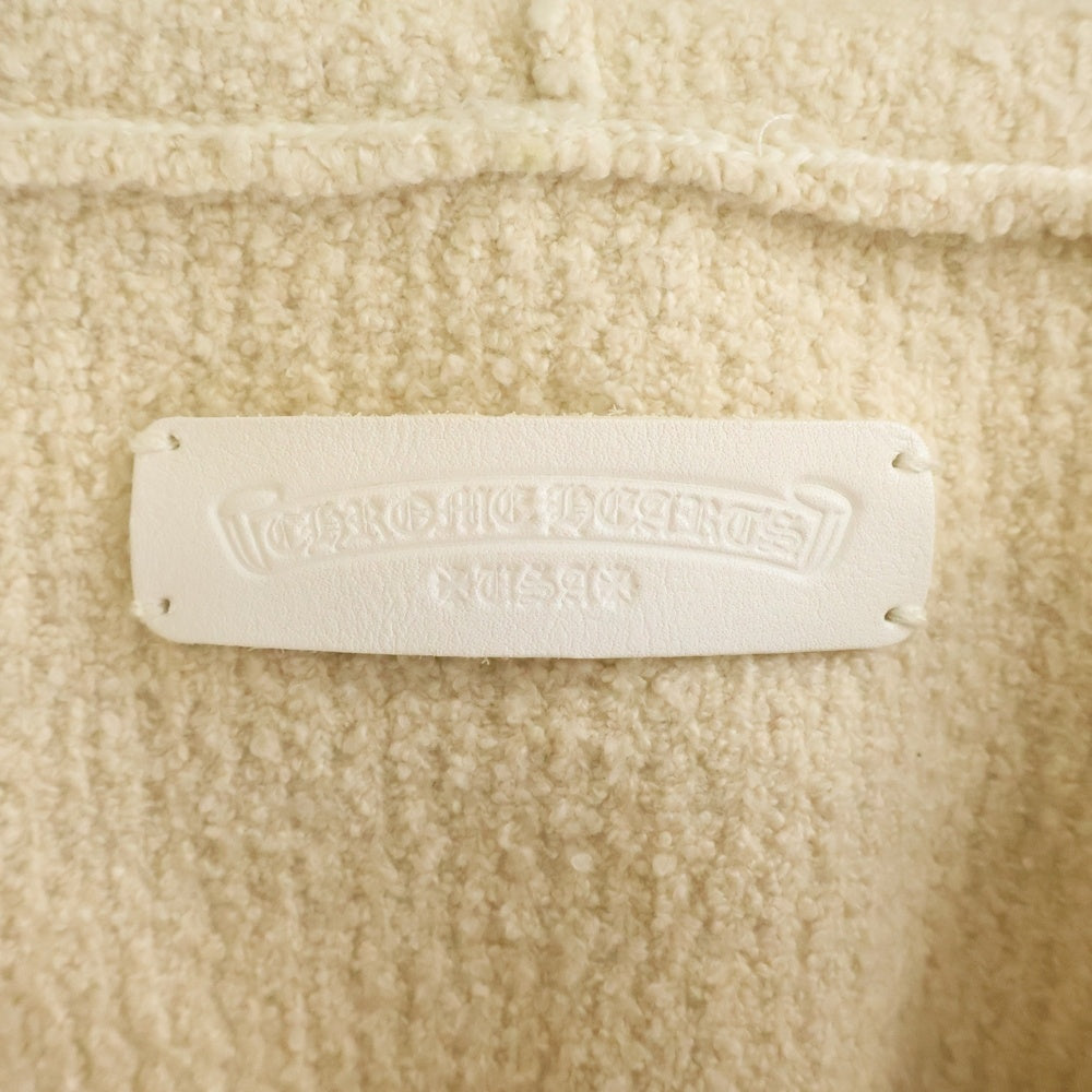 CHROME HEARTS(クロムハーツ) OVERCAST ハラコクロスパッチ カシミヤニットプルオーバーパーカー べージュ