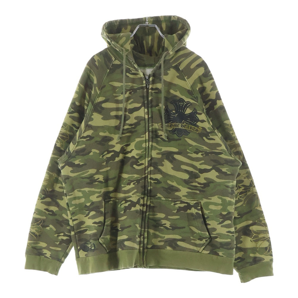 クロムハーツ ジップアップ サーマル カモ HORSE SHOE M CHROME HEARTS(クロムハーツ) THRML HD ZIP CAMO カモフラ裏地サーマル