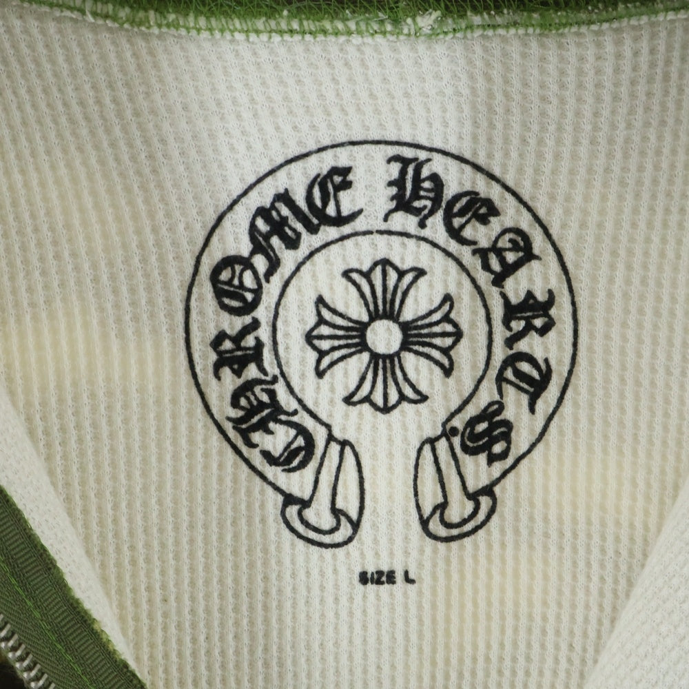 CHROME HEARTS(クロムハーツ) THRML HD ZIP CAMO カモフラ裏地サーマルホースシュープリント 迷彩ジップアップパーカー カーキ