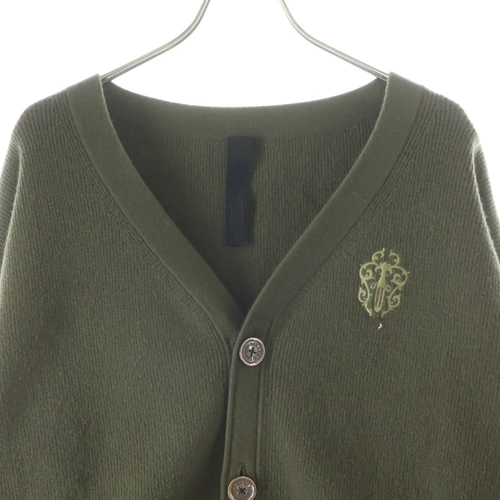 CHROME HEARTS クロムハーツ SWTR U REGULATOR CARDI ヴァインダガーカシミアニットカーディガン カーキ CHROME HEARTS(クロムハーツ) SWTR U REGULATOR CARDI ヴァインダガー