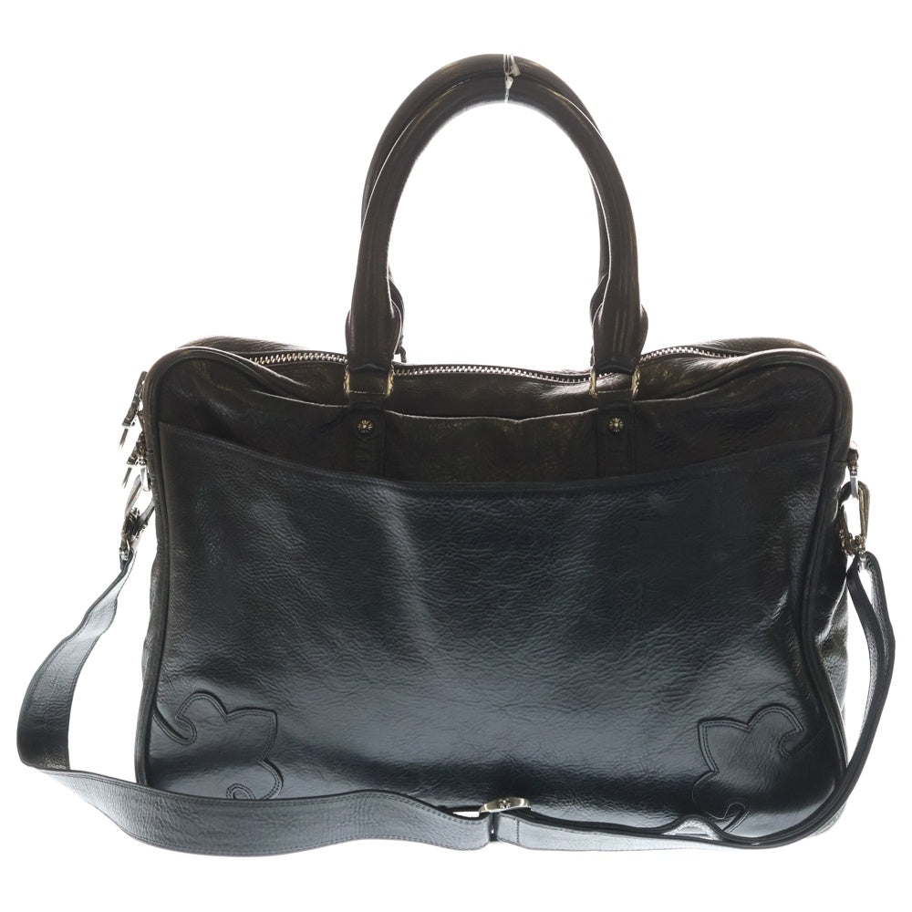 CHROME HEARTS(クロムハーツ) BRF CLL TRBK STRP レザーブリーフショルダーバッグ ブラック