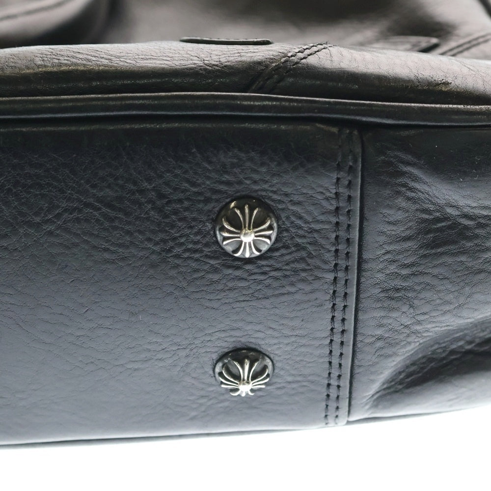 CHROME HEARTS(クロムハーツ) BRF CLL TRBK STRP レザーブリーフショルダーバッグ ブラック