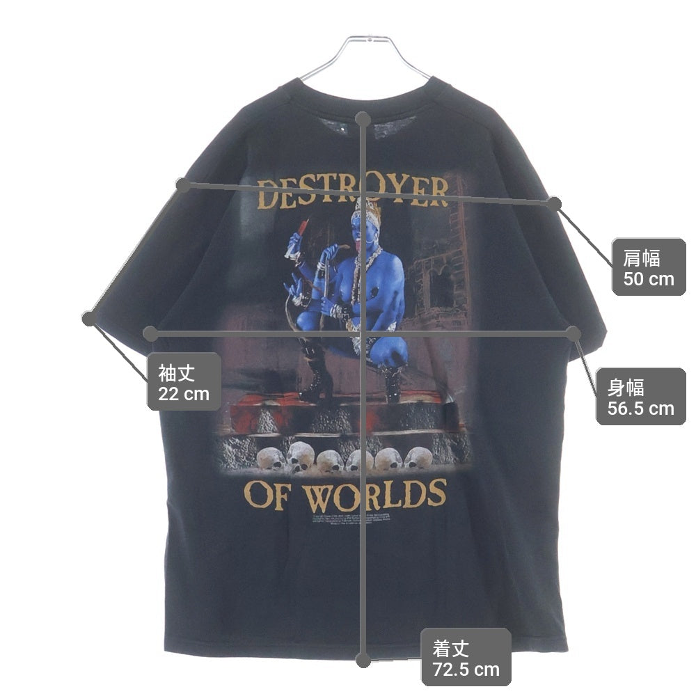 VINTAGE(ヴィンテージ) 00s VINTAGE CRADLE OF FILTH DESTROYER OF WORLDS 2000 クレイドル オブ フィルス バンド両面プリント半袖Tシャツ カットソー ブラック