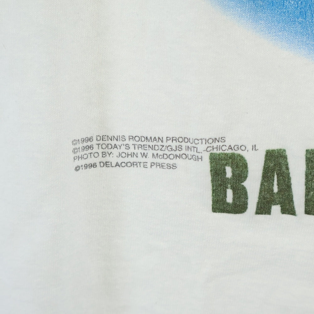 VINTAGE(ヴィンテージ) 90s DENNIS RODMAN BAD AS I WANNA BE デニスロッドマン プレイヤープリント半袖Tシャツ カットソー ホワイト